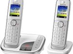 Panasonic Schnurloses Telefon-Set mit Anrufbeantworter KX-TGJ322GW weiß