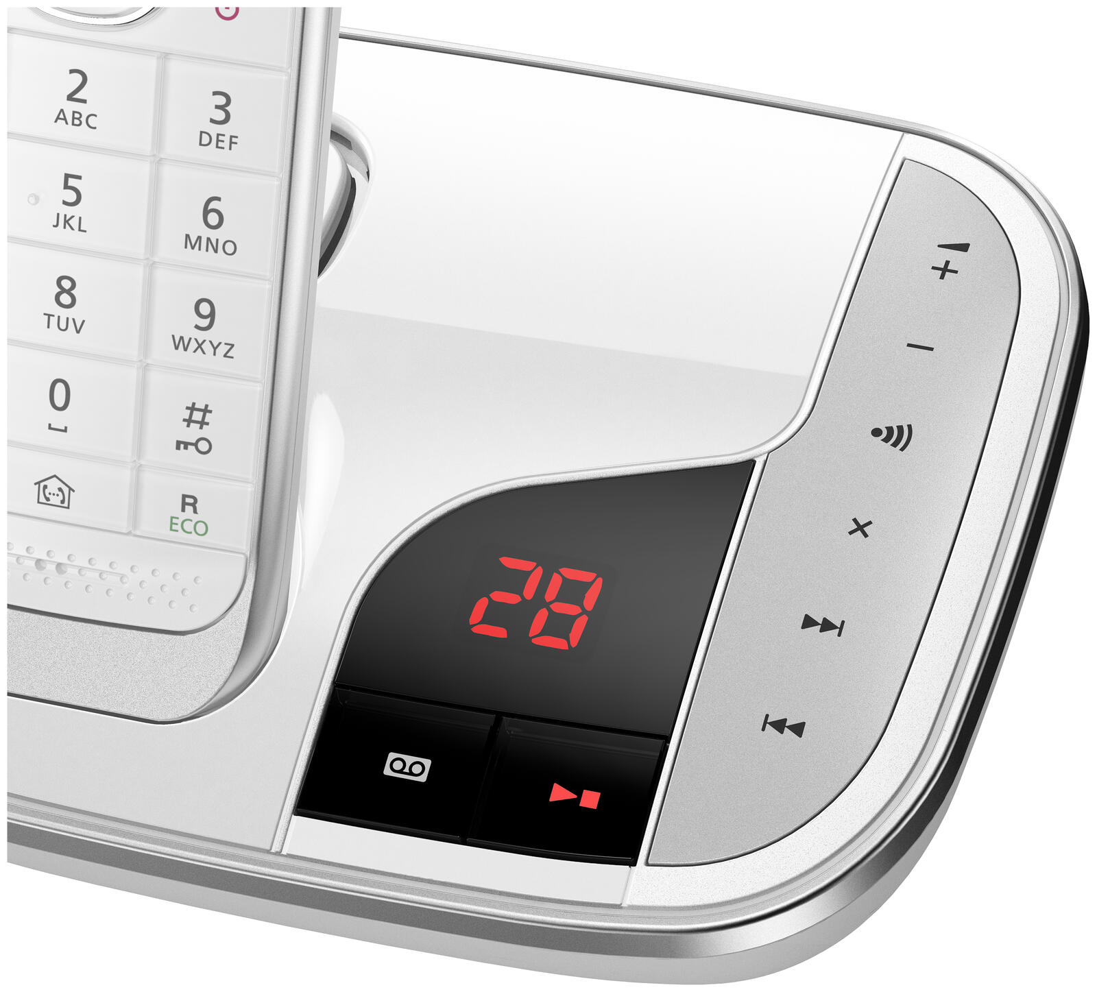 Panasonic Schnurloses Telefon-Set mit Anrufbeantworter KX-TGJ322GW weiß