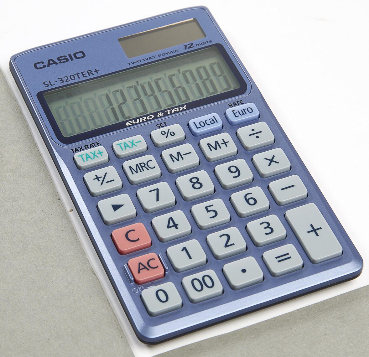 CASIO Taschenrechner SL-320TER+ stahlblau