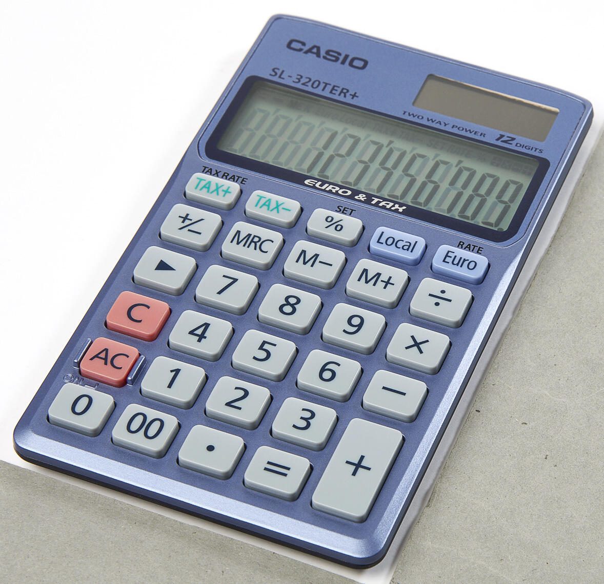 CASIO Taschenrechner SL-320TER+ stahlblau
