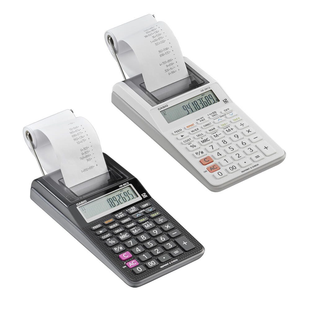 CASIO Tischrechner druckend HR-8RCE schwarz