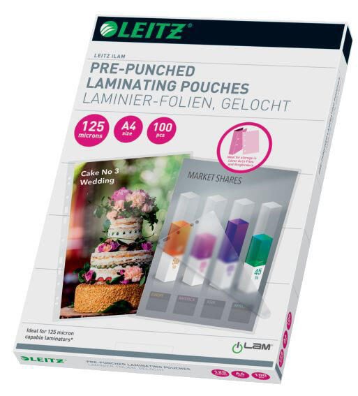 LEITZ Laminierfolien glänzend 125 mikron A4