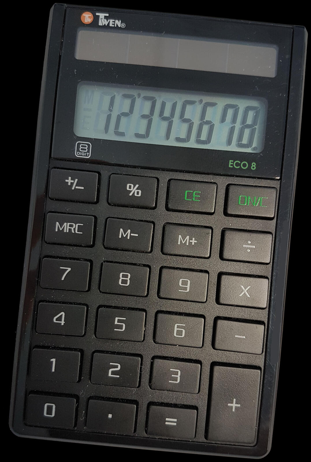 TWEN Taschenrechner ECO 8 schwarz