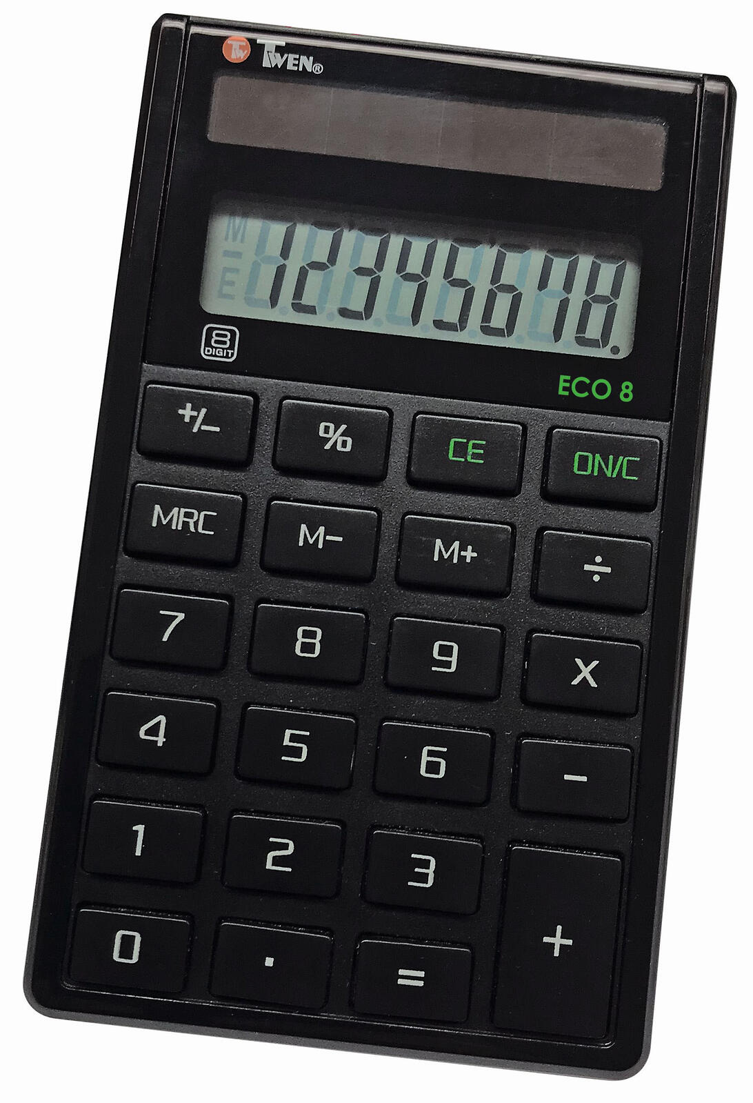 TWEN Taschenrechner ECO 8 schwarz