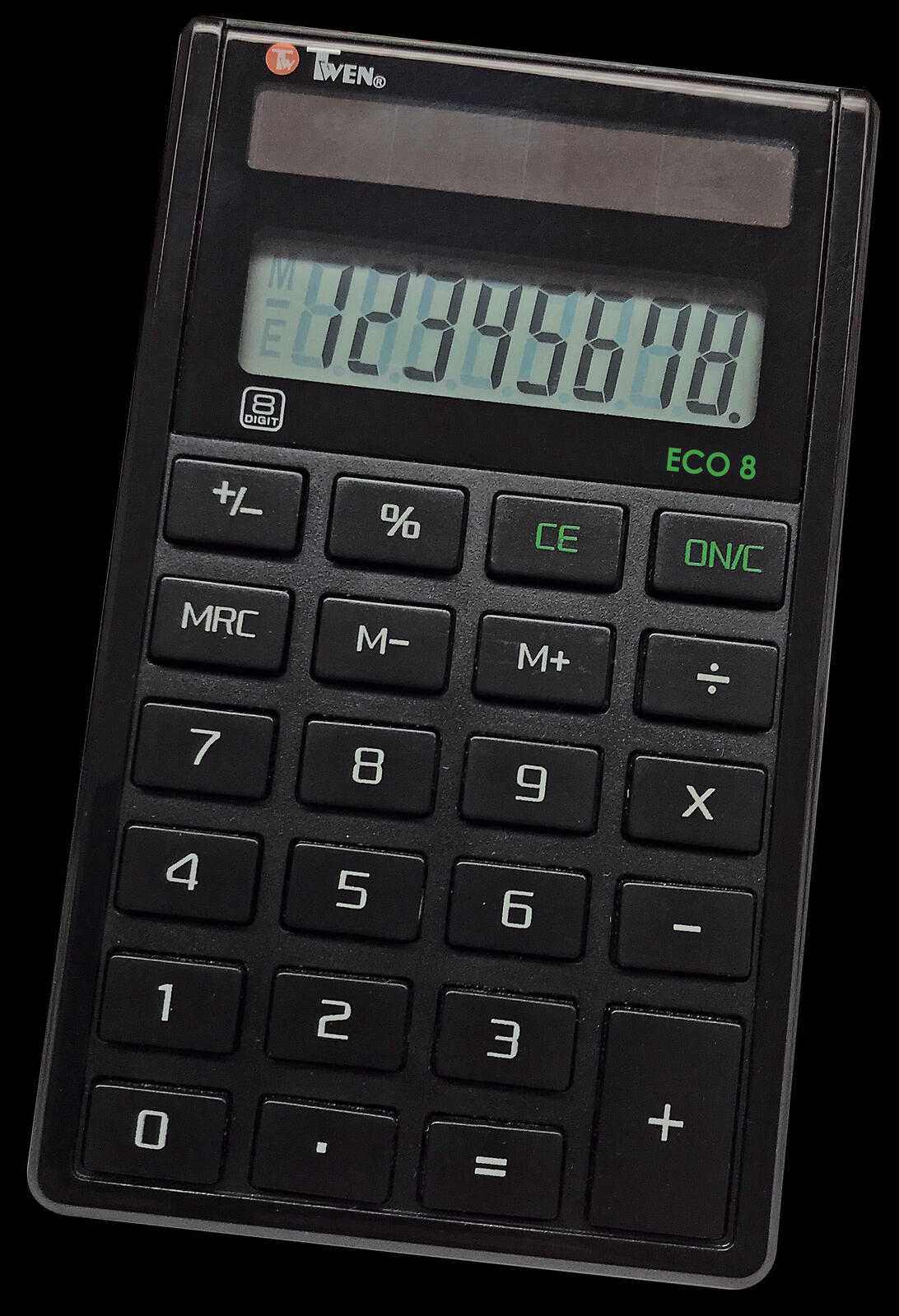 TWEN Taschenrechner ECO 8 schwarz