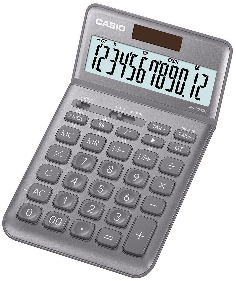 CASIO Tischrechner JW-200SC grau
