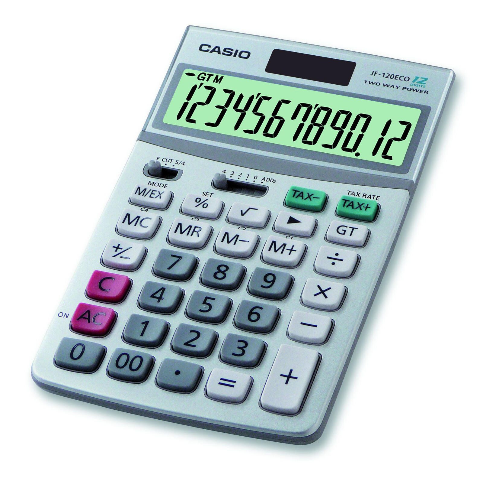 CASIO Tischrechner JF-120ECO silber