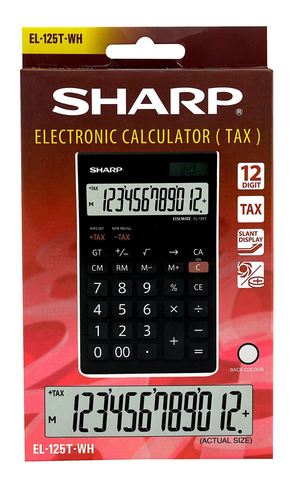 Sharp Tischrechner EL-125TWH schwarz
