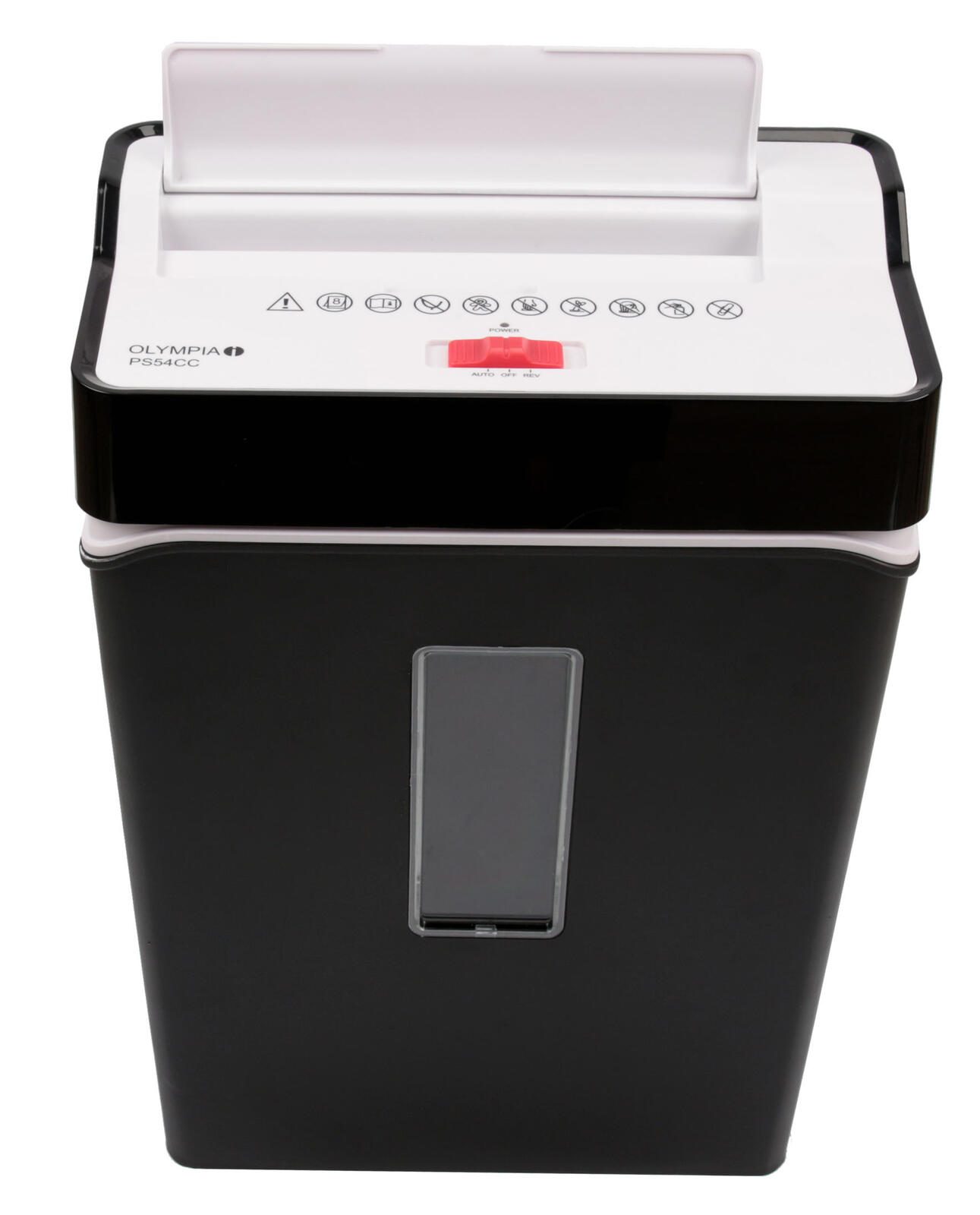 OLYMPIA PS54CC Aktenvernichter mit Partikelschnitt bis 8 Blatt schwarz