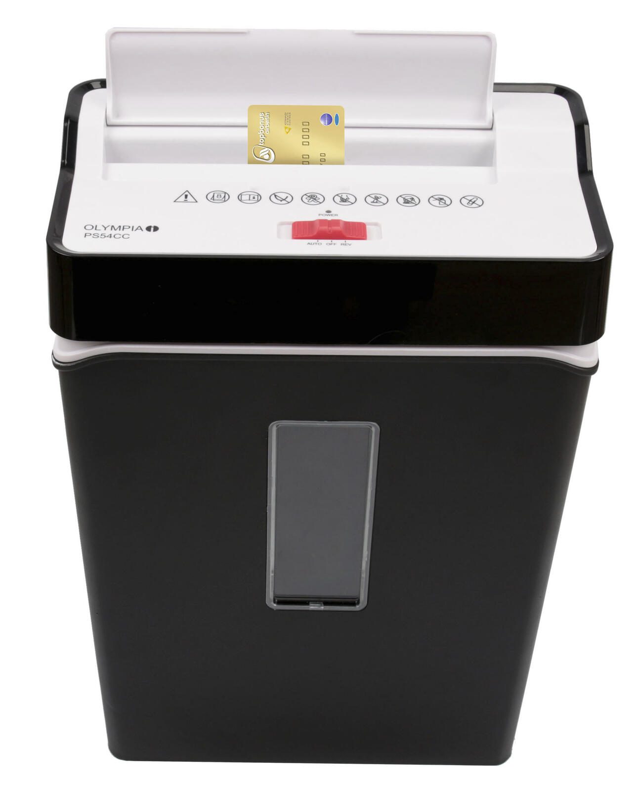 OLYMPIA PS54CC Aktenvernichter mit Partikelschnitt bis 8 Blatt schwarz