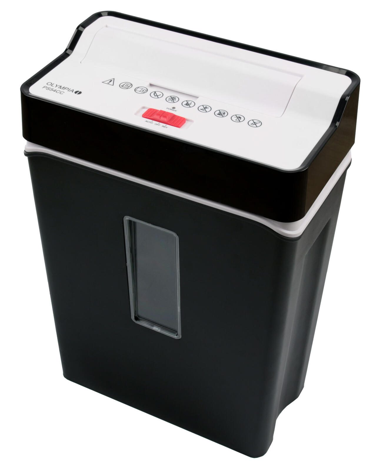 OLYMPIA PS54CC Aktenvernichter mit Partikelschnitt bis 8 Blatt schwarz