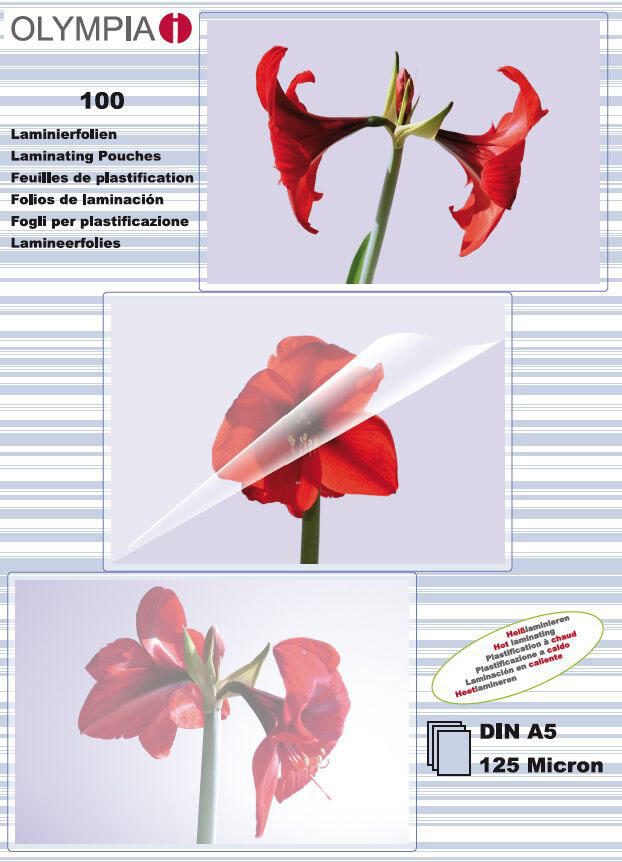 OLYMPIA Laminierfolien glänzend 125 mikron A5