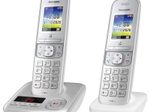 Panasonic Schnurloses Telefon-Set mit Anrufbeantworter KX-TGH722GG silber