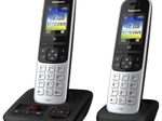Panasonic Schnurloses Telefon-Set mit Anrufbeantworter KX-TGH722GS silber-schwarz