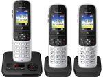 Panasonic Schnurloses Telefon-Set mit Anrufbeantworter KX-TGH723GS silber-schwarz