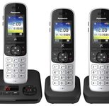 Panasonic Schnurloses Telefon-Set mit Anrufbeantworter KX-TGH723GS silber-schwarz