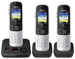 Panasonic Schnurloses Telefon-Set mit Anrufbeantworter KX-TGH723GS silber-schwarz