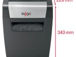 Rexel Momentum X406 Aktenvernichter mit Partikelschnitt bis 6 Blatt schwarz