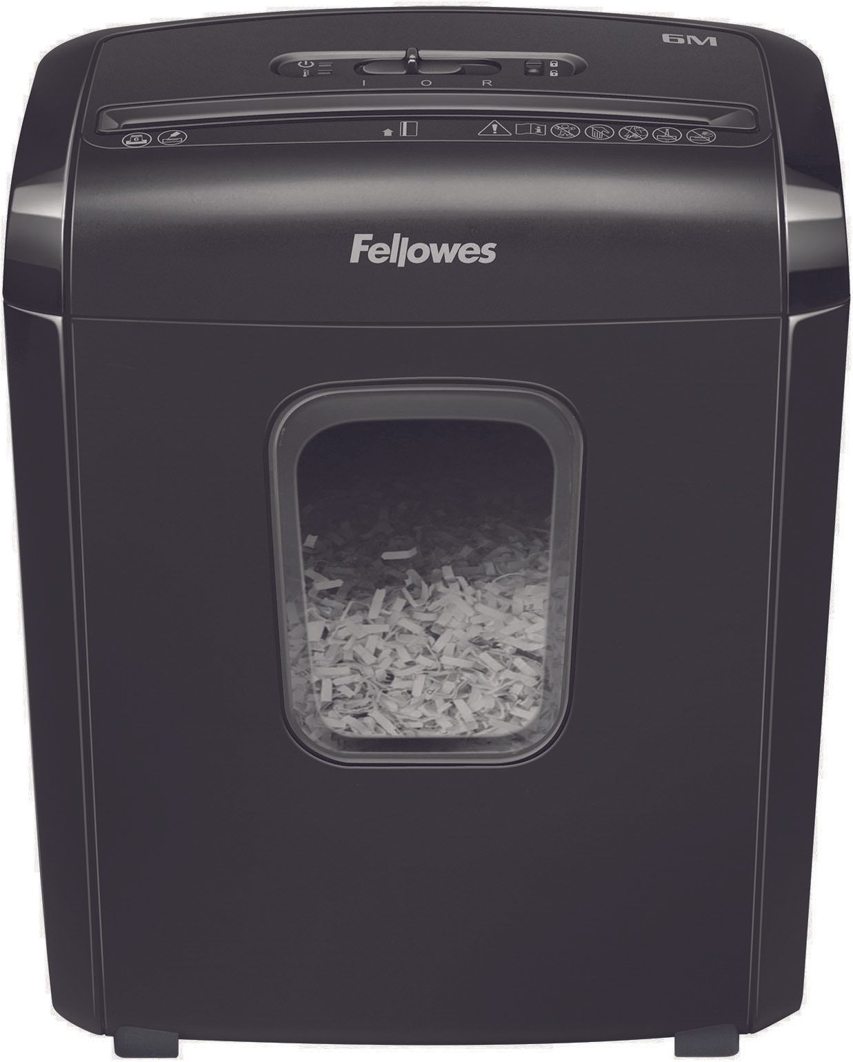 Fellowes Powershred 6M Aktenvernichter mit Partikelschnitt bis 6 Blatt schwarz