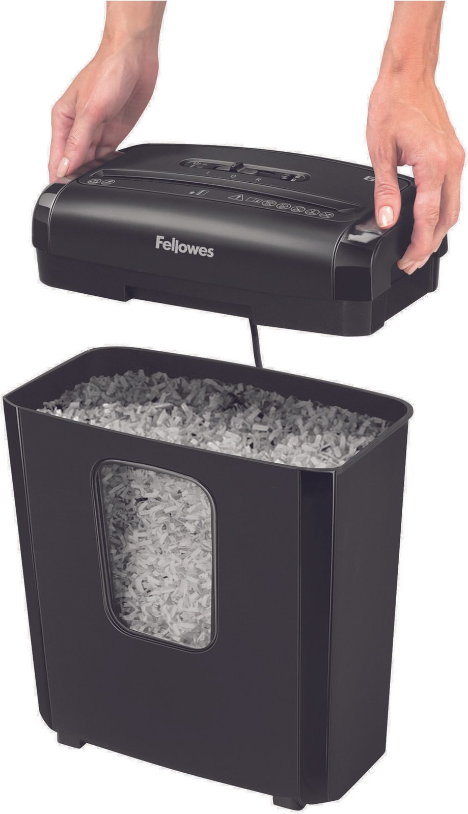 Fellowes Powershred 6M Aktenvernichter mit Partikelschnitt bis 6 Blatt schwarz