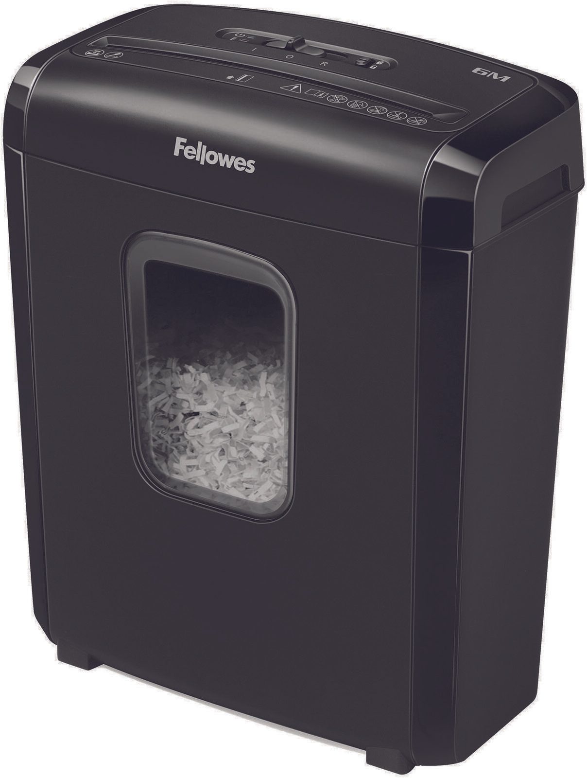 Fellowes Powershred 6M Aktenvernichter mit Partikelschnitt bis 6 Blatt schwarz