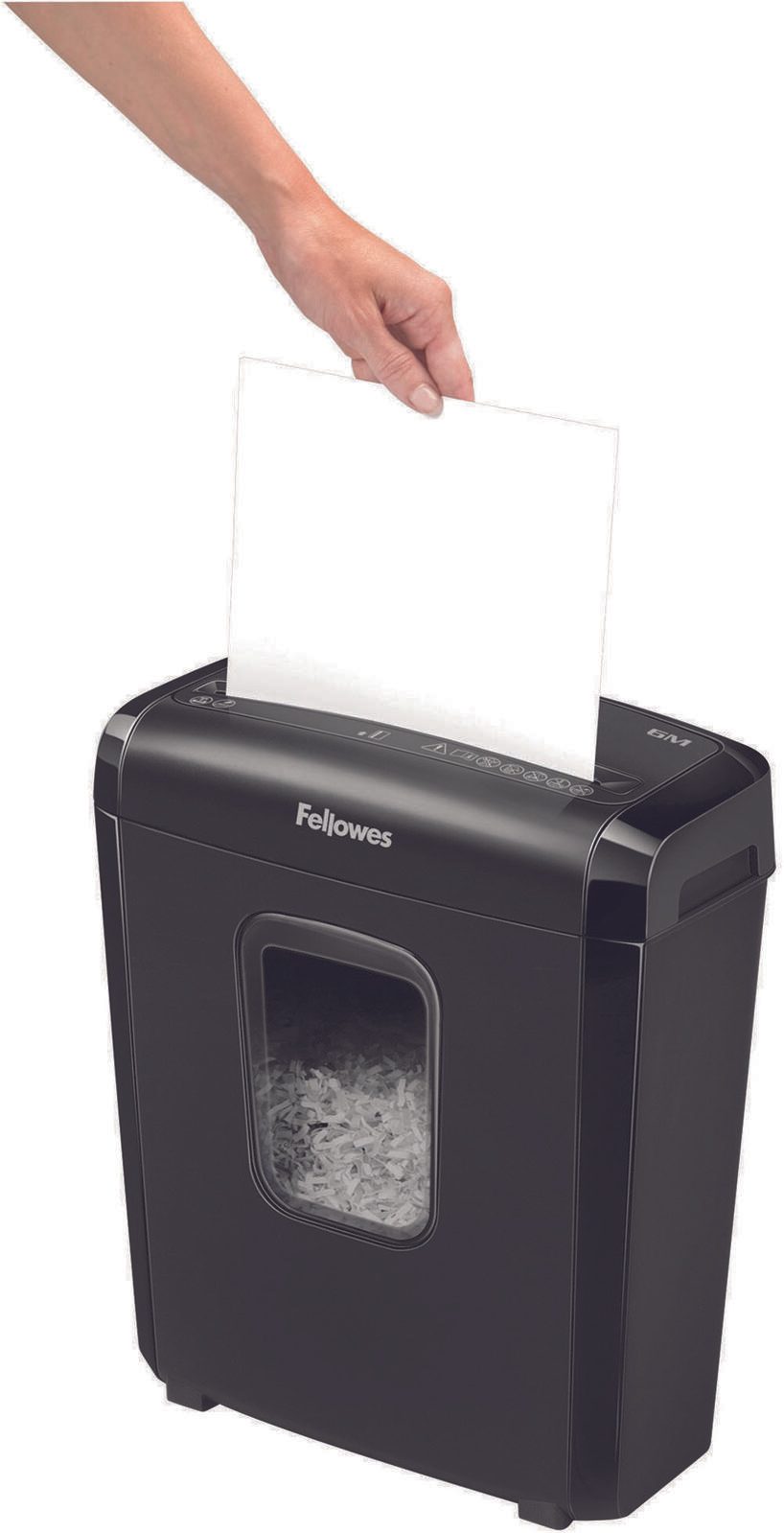 Fellowes Powershred 6M Aktenvernichter mit Partikelschnitt bis 6 Blatt schwarz