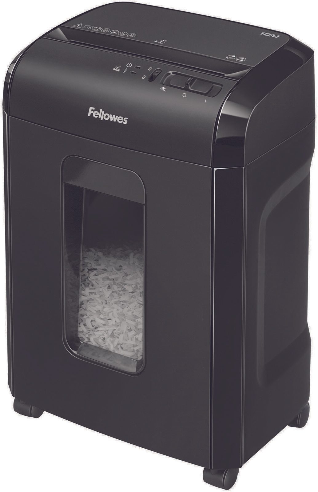 Fellowes Powershred 10M Aktenvernichter mit Partikelschnitt bis 10 Blatt schwarz