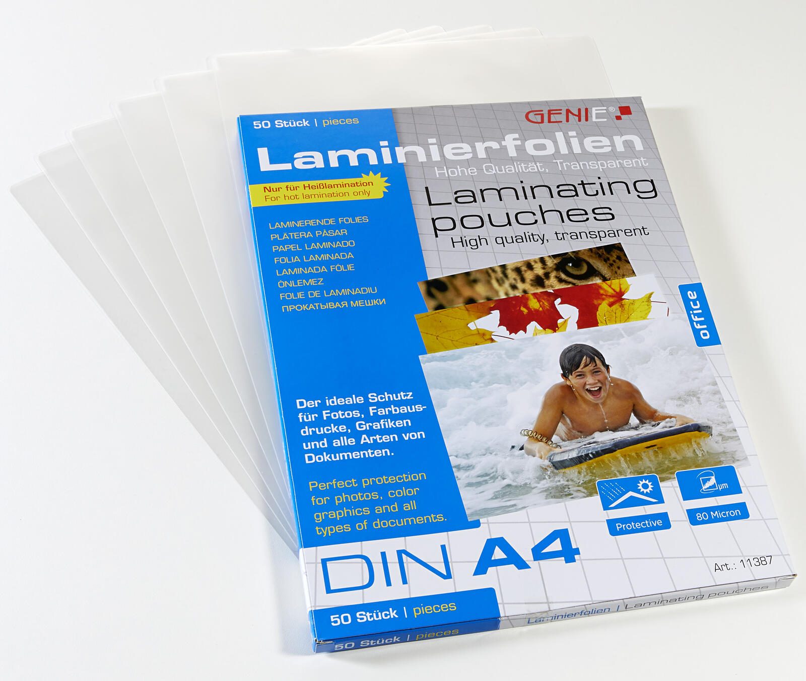 GENIE Laminierfolien glänzend 80 mikron A4