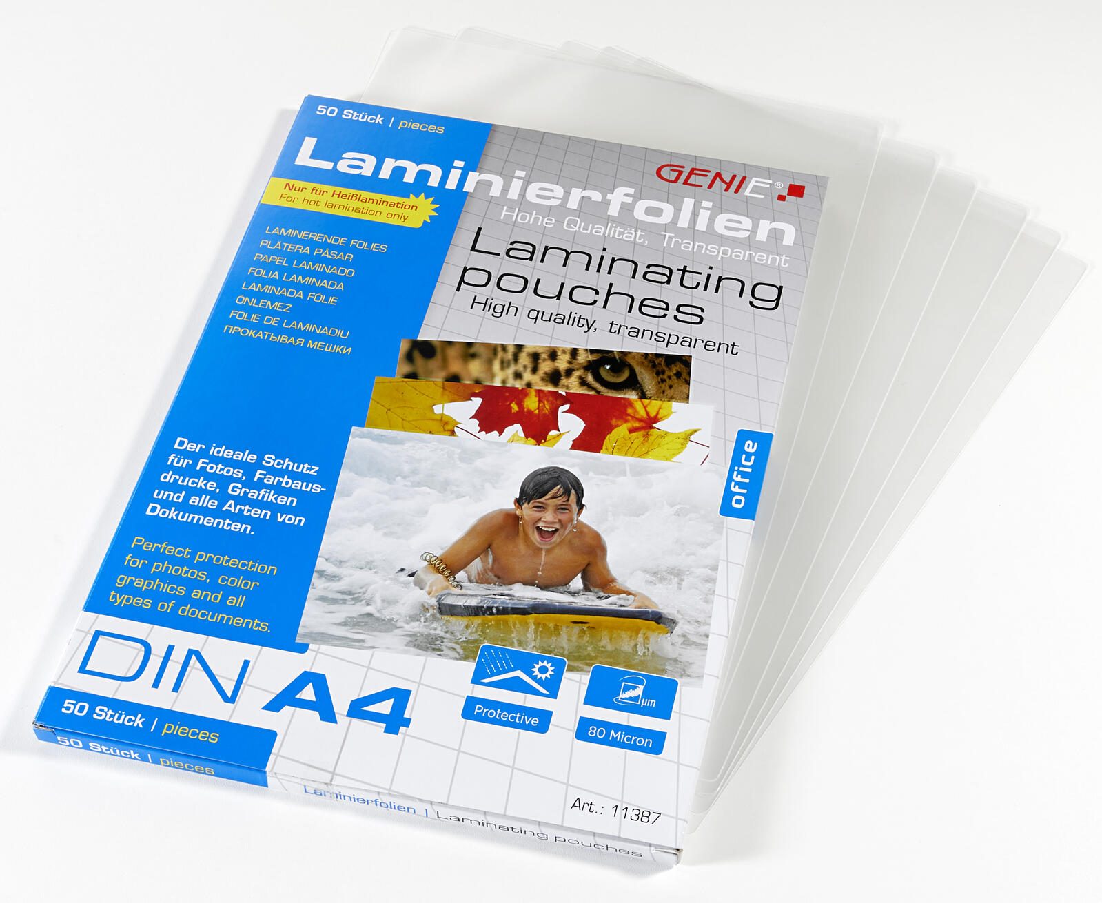 GENIE Laminierfolien glänzend 80 mikron A4