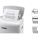 DAHLE ShredMATIC 90 Aktenvernichter mit Partikelschnitt bis 90 Blatt lichtgrau