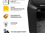 Fellowes Powershred LX45 Aktenvernichter mit Partikelschnitt bis 8 Blatt schwarz