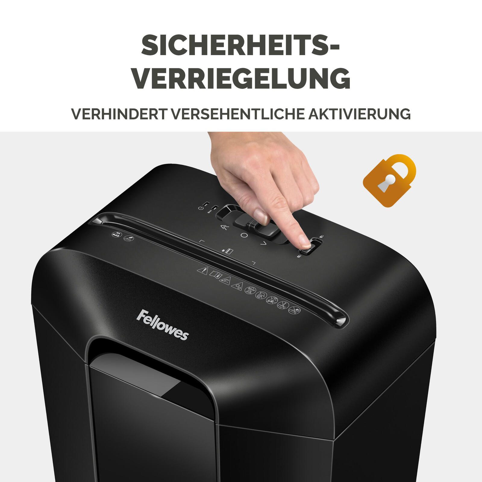Fellowes Powershred LX45 Aktenvernichter mit Partikelschnitt bis 8 Blatt schwarz