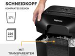 Fellowes Powershred LX45 Aktenvernichter mit Partikelschnitt bis 8 Blatt schwarz