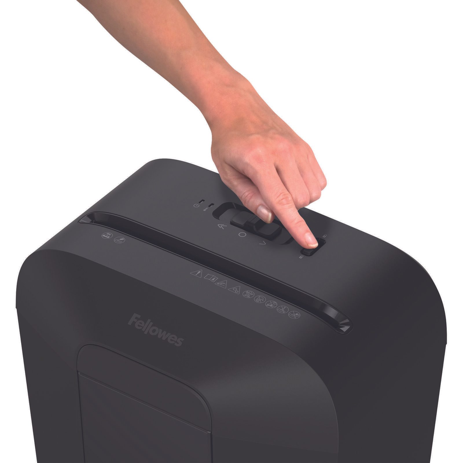 Fellowes Powershred LX45 Aktenvernichter mit Partikelschnitt bis 8 Blatt schwarz