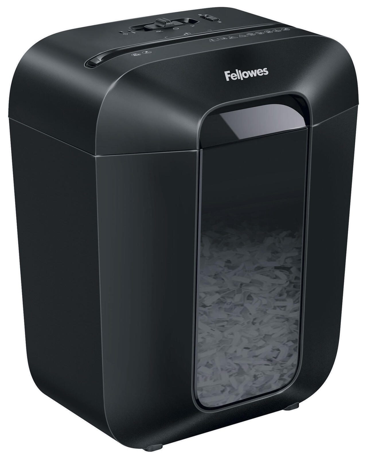Fellowes Powershred LX45 Aktenvernichter mit Partikelschnitt bis 8 Blatt schwarz