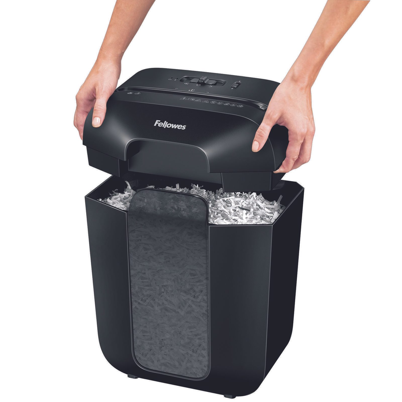 Fellowes Powershred LX45 Aktenvernichter mit Partikelschnitt bis 8 Blatt schwarz