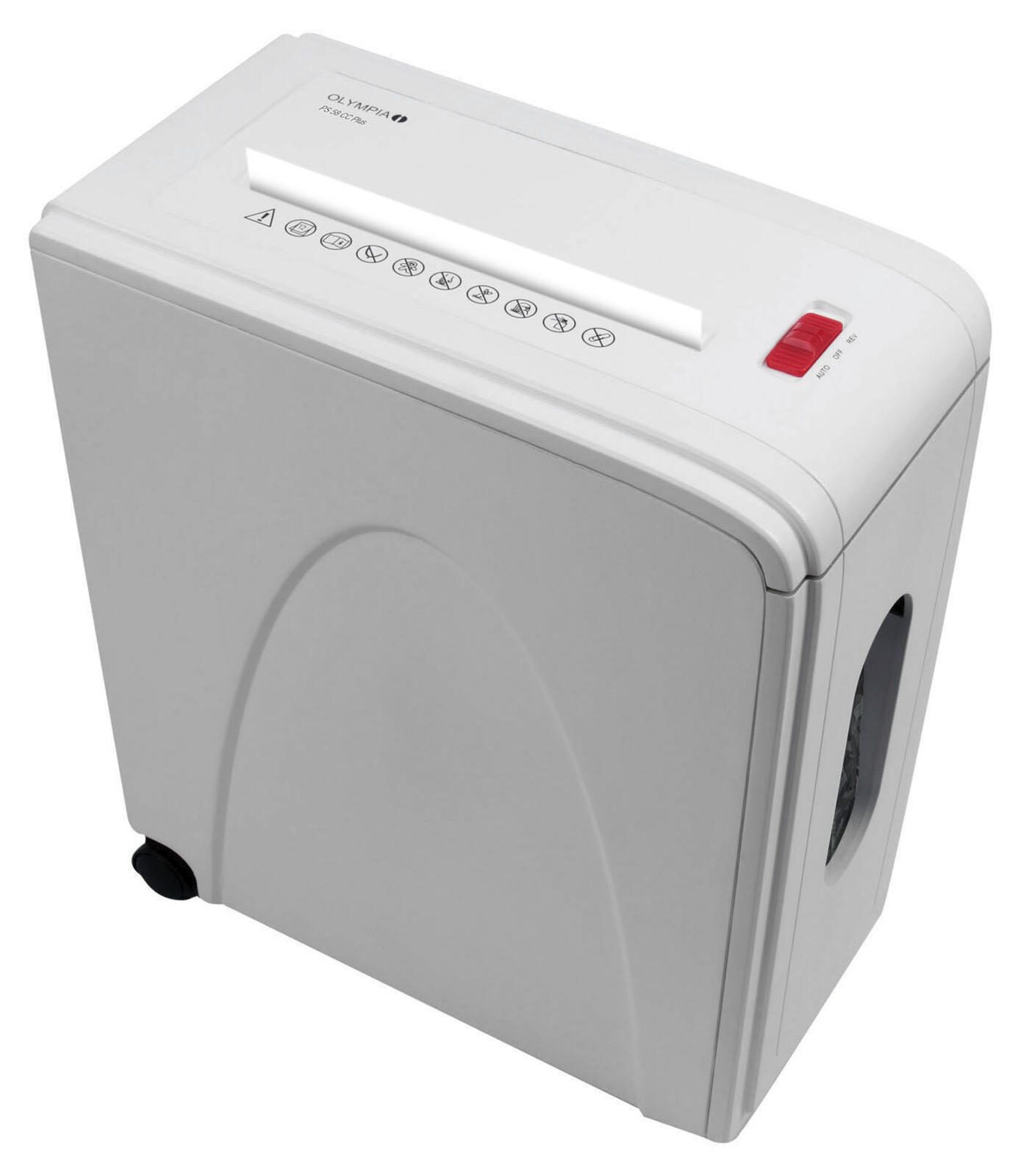 OLYMPIA PS58CC Aktenvernichter mit Partikelschnitt bis 15 Blatt weiß