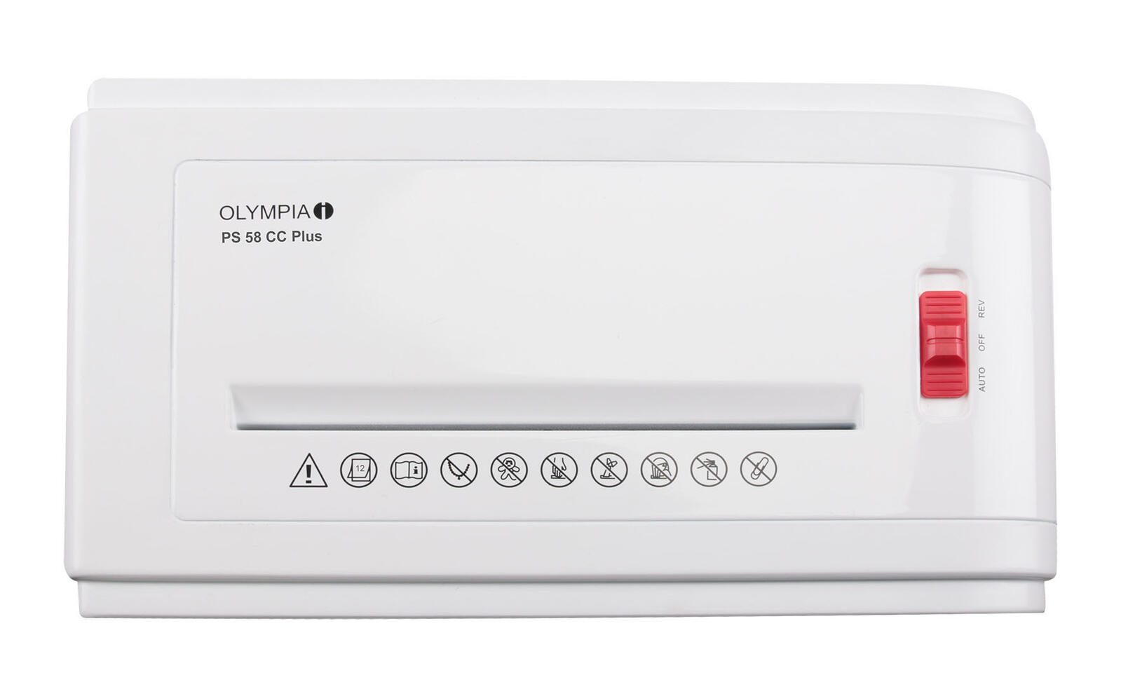 OLYMPIA PS58CC Aktenvernichter mit Partikelschnitt bis 15 Blatt weiß