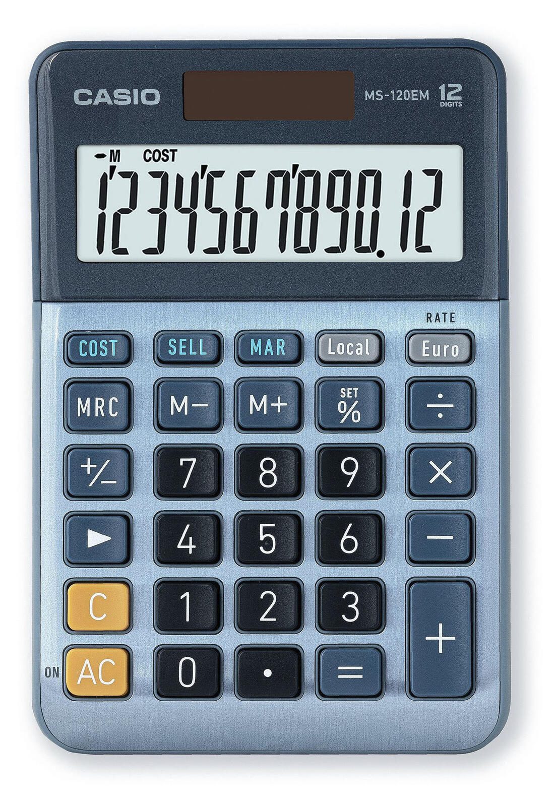 CASIO Tischrechner MS-120EM blau
