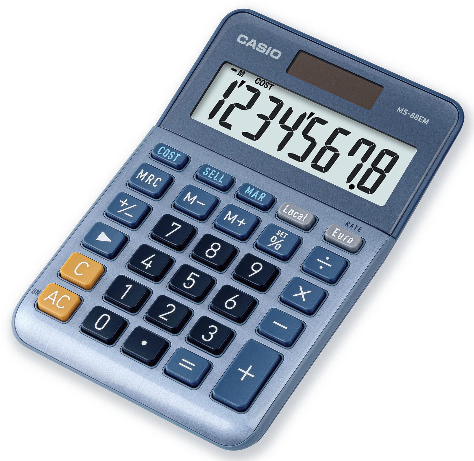 CASIO Tischrechner MS-88EM blau