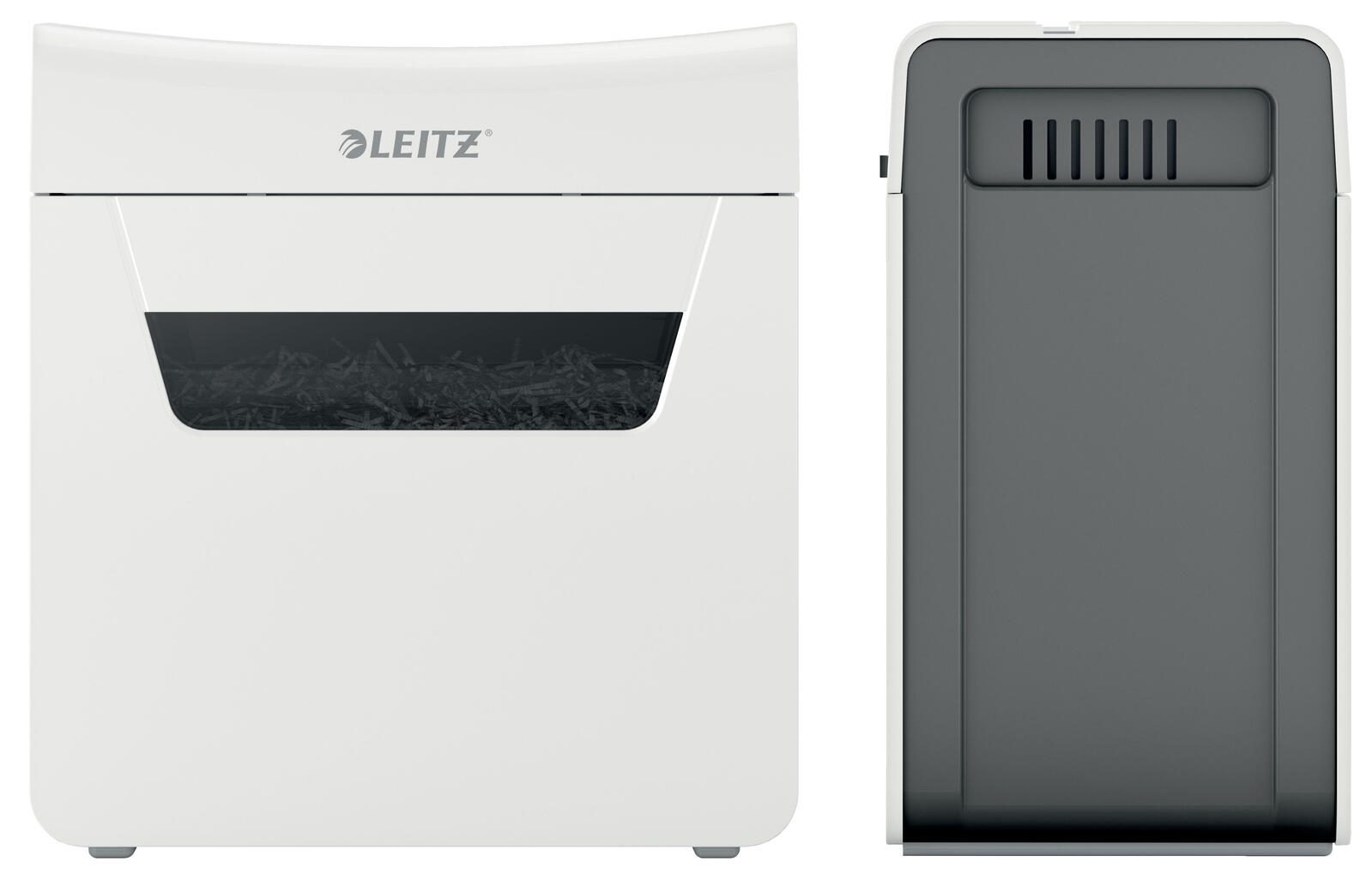 LEITZ Protect 3M Aktenvernichter mit Partikelschnitt bis 3 Blatt weiß