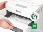 LEITZ Protect 3M Aktenvernichter mit Partikelschnitt bis 3 Blatt weiß