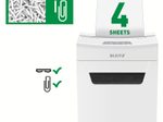 LEITZ Protect 4M Aktenvernichter mit Partikelschnitt bis 4 Blatt weiß