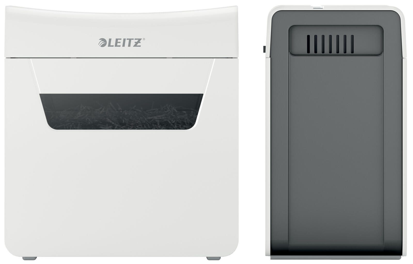 LEITZ Protect 6X Aktenvernichter mit Partikelschnitt bis 6 Blatt weiß