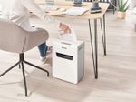LEITZ Protect 8X Aktenvernichter mit Partikelschnitt bis 8 Blatt weiß