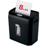 Rexel ProMax RPS812 Aktenvernichter mit Streifenschnitt bis 8 Blatt schwarz