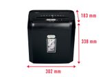 Rexel ProMax RPS812 Aktenvernichter mit Streifenschnitt bis 8 Blatt schwarz