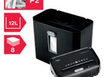 Rexel ProMax RPS812 Aktenvernichter mit Streifenschnitt bis 8 Blatt schwarz