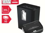 Rexel ProMax RSX1035 Aktenvernichter mit Partikelschnitt bis 10 Blatt schwarz