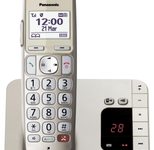 Panasonic Schnurloses Telefon mit Anrufbeantworter KX-TGE260GN champagner